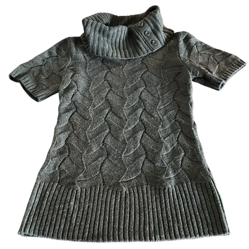 Worthington Brown Cowl Neck Tunic Sweater Woman's Size Small Y2K